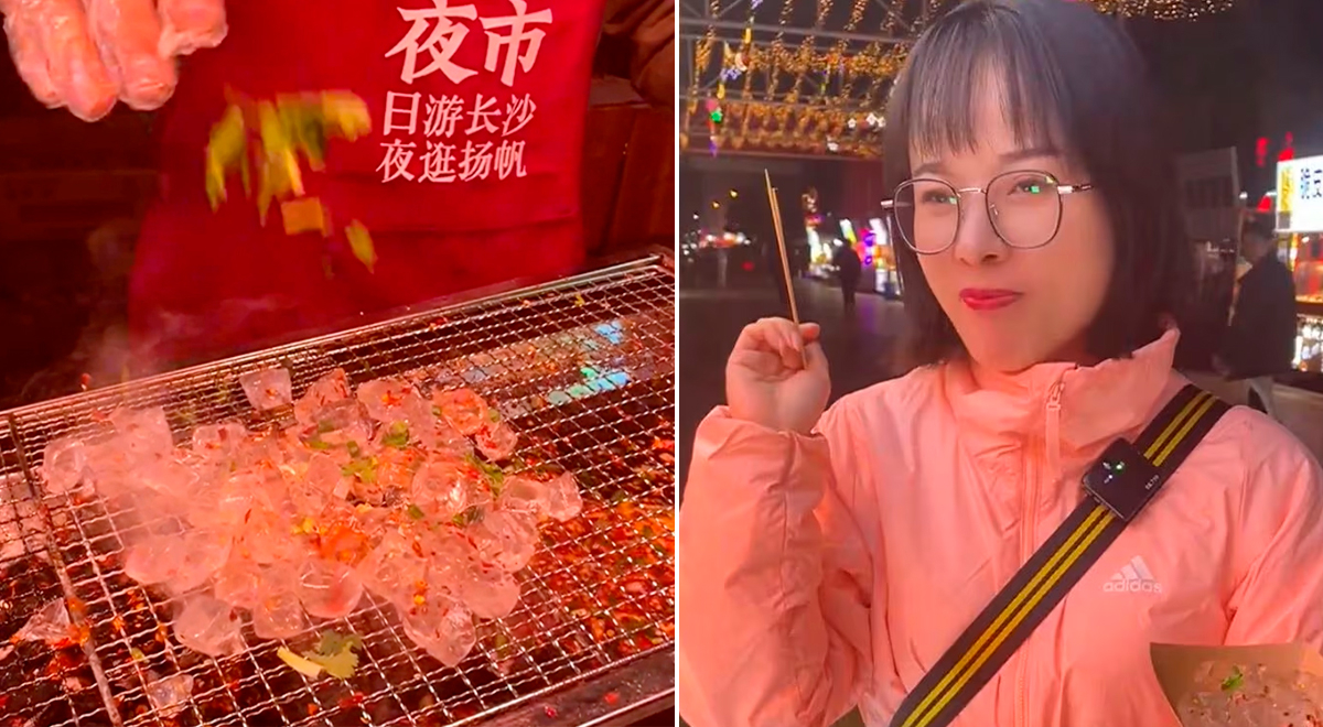 China ¿hielo A La Parrilla Con Salsa Picante Nuevo Plato De Comida