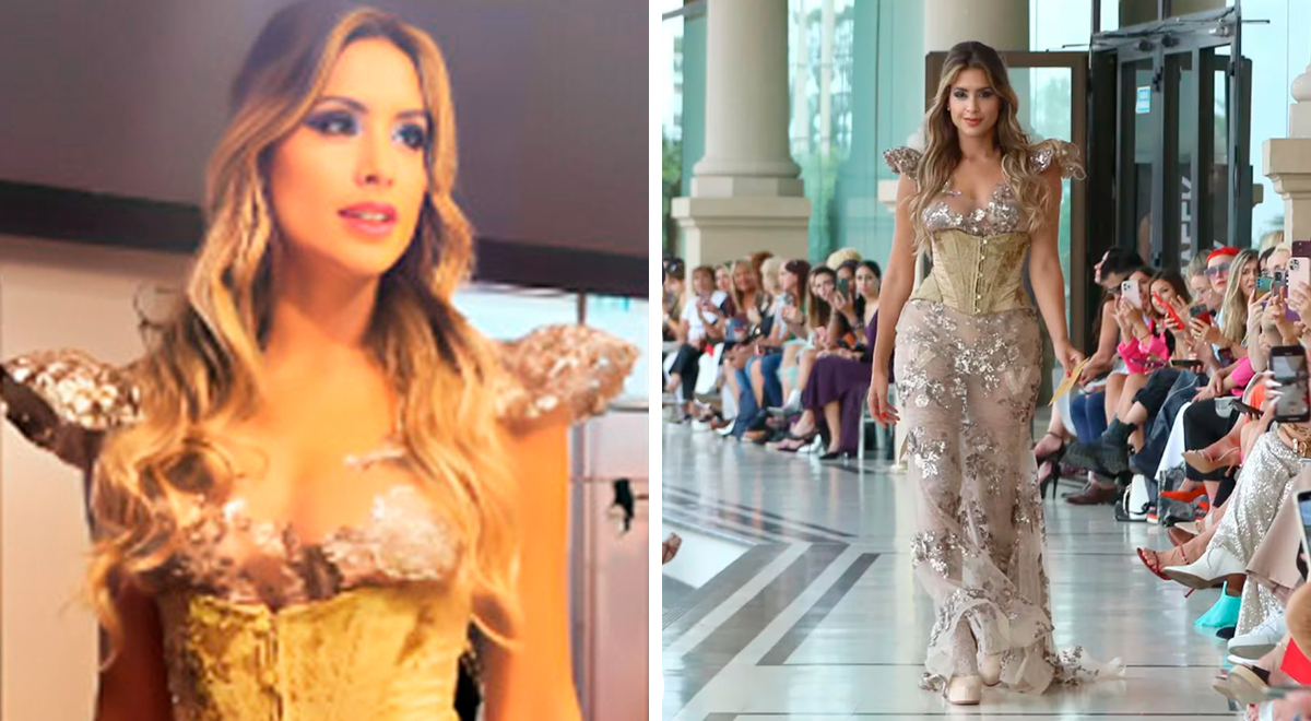 Millet Figueroa deslumbró con lujoso vestido en su debut como modelo en el  Argentina Fashion Week 2024