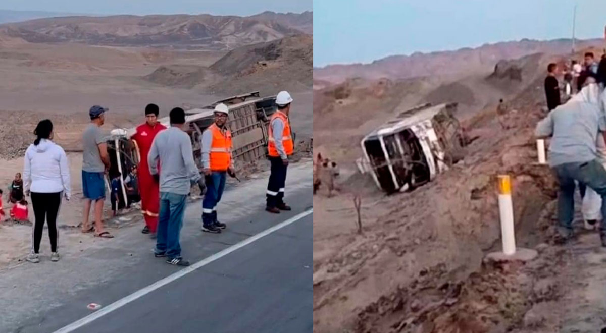 Ica: bus Palomino se despista y vuelca en la Panamericana Sur y deja 1 ...