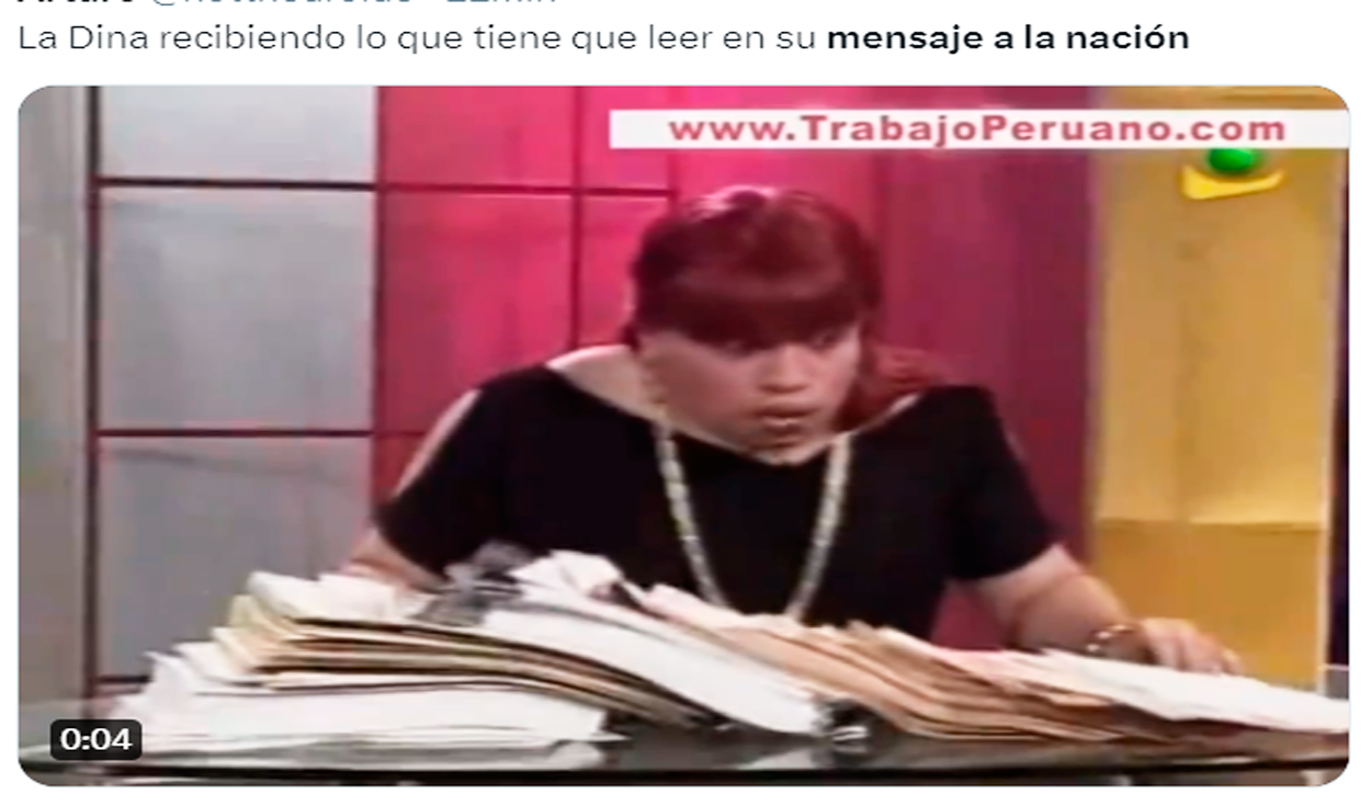 Para muchos usuarios, la extensión del mensaje de Dina Boluarte fue exagerado.