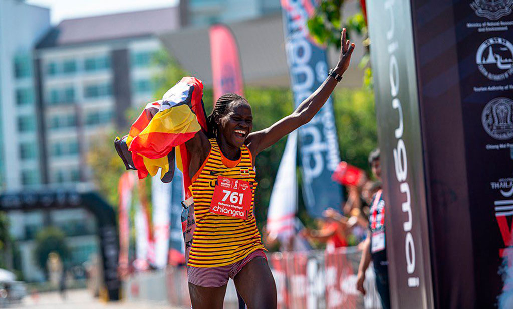 Rebecca Cheptegei era una atleta ugandesa, de 33 años, que participó en diversas competencias internacional. Foto: UAF