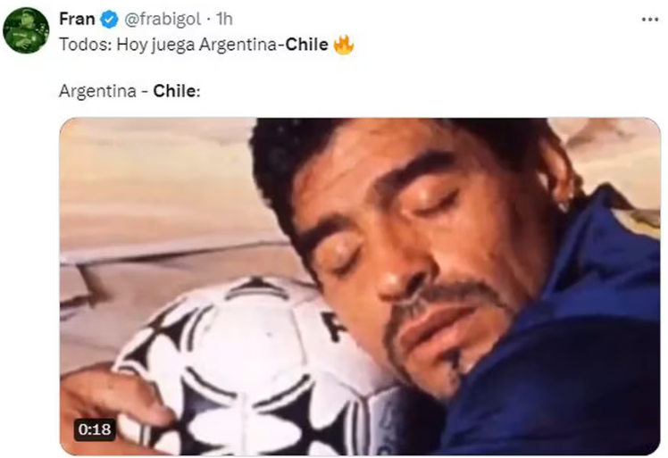 Memes Chile vs. Argentina: los imágenes en redes sociales tras la derrota de Gareca. Foto: X/Captura de pantalla