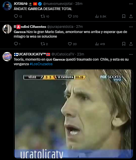 Chilenos en X explotan contra Ricardo Gareca tras gol de Bolivia.