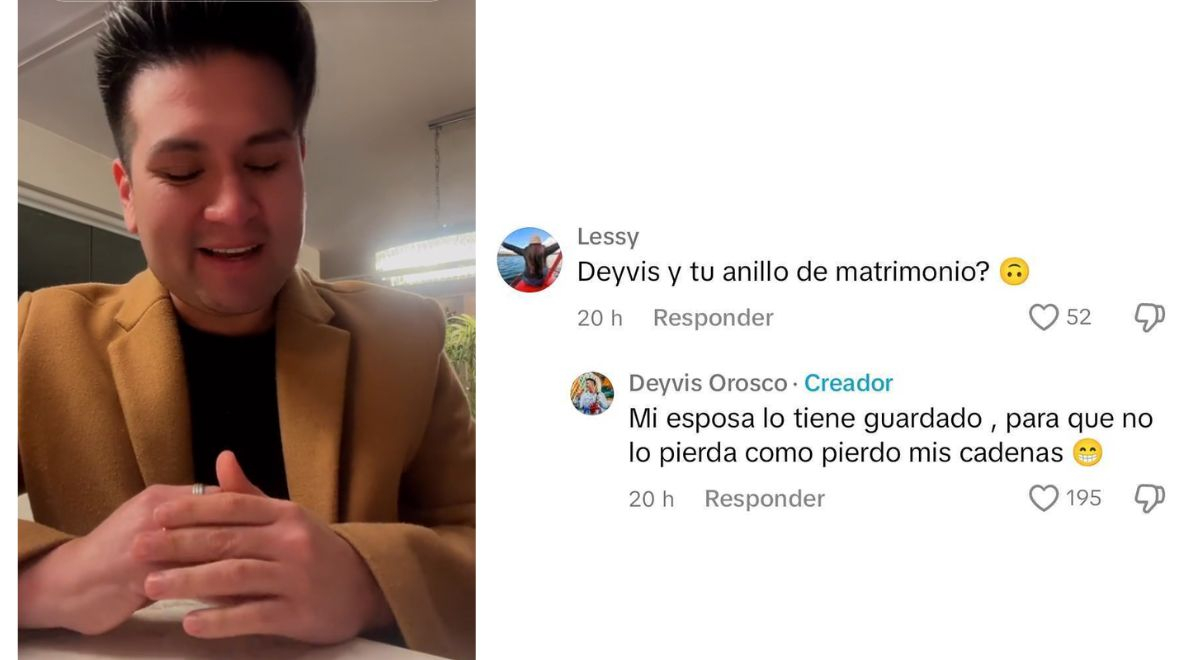 Deyvis Orosco responde por qué no usa su anillo de casado. Fuente: TikTok.