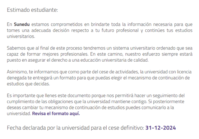 Descubre si tu universidad está dentro de la lista de las que cerrarán este 2024, según Sunedu. 