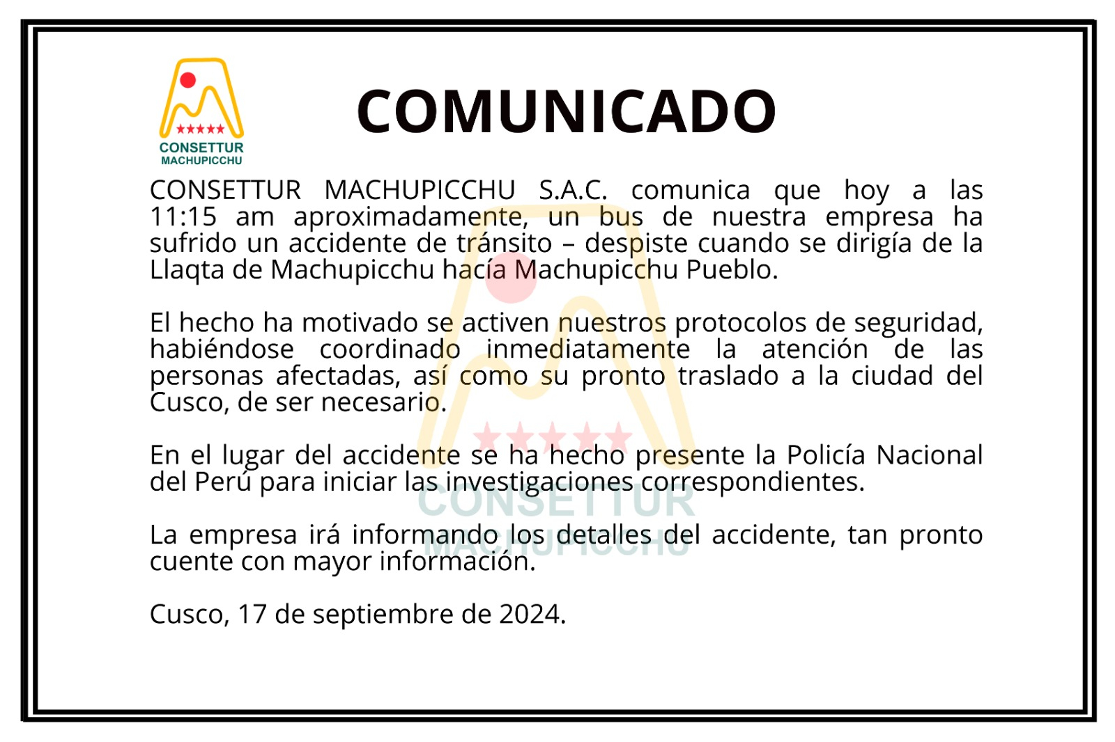 Más información sobre el despiste en Machu Picchu. 