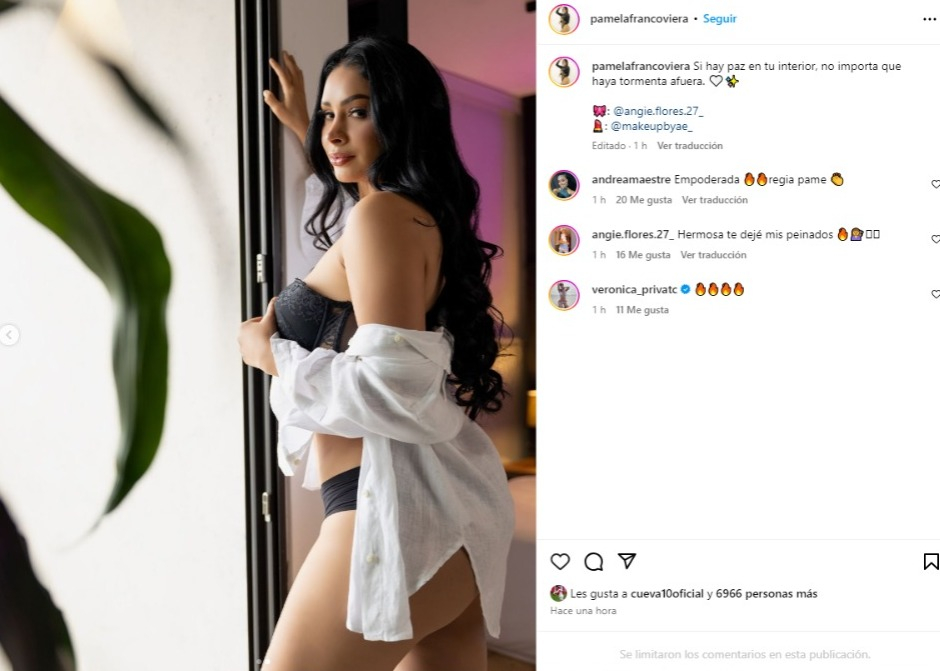 Pamela Franco comparte sensual sesión de fotos y Christian Cueva no duda en reaccionar tras polémica.