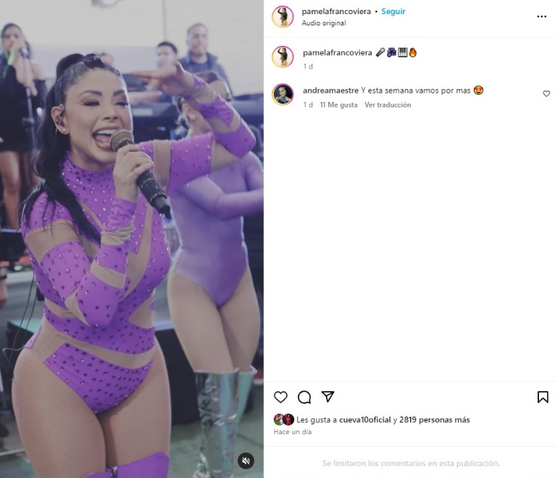  Pamela Franco comparte imágenes de sus eventos y Christian Cueva no duda en reaccionar tras polémica.