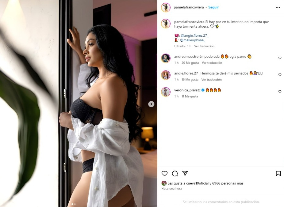 Pamela Franco comparte sensual sesión de fotos y Christian Cueva no duda en reaccionar tras polémica.