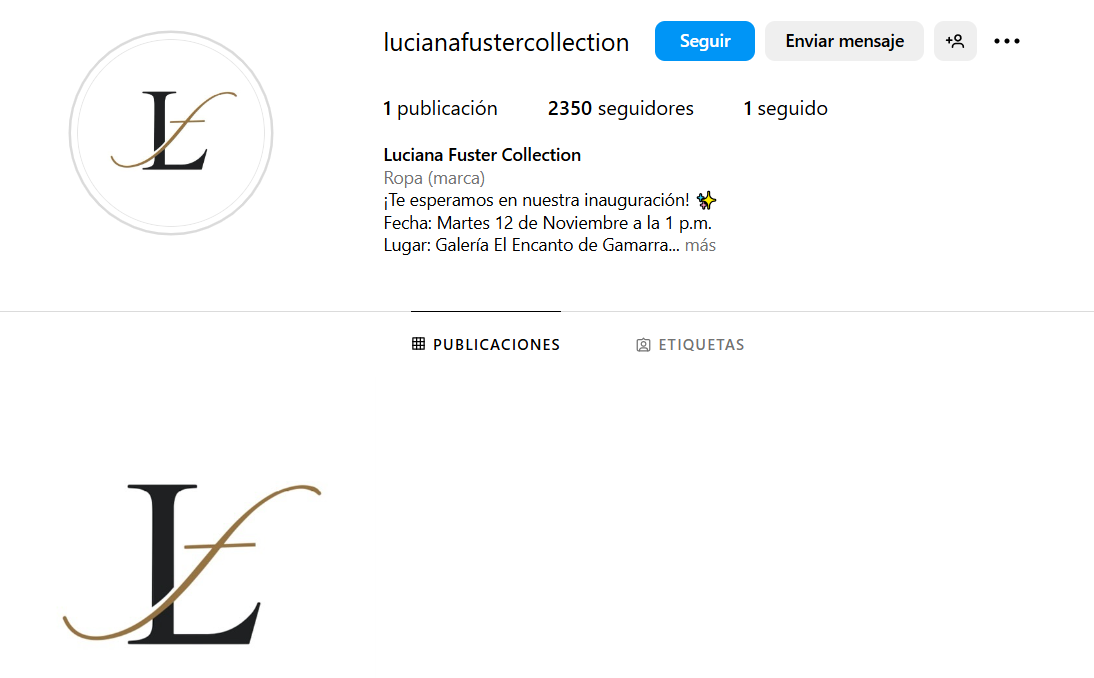 Luciana Fuster lanza cuenta oficial de su primera tienda.