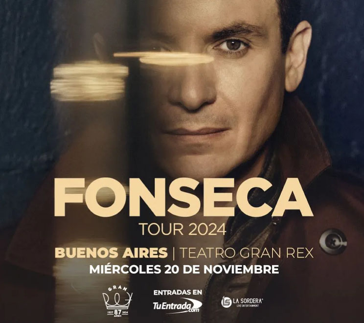 Fonseca llegará a Argentina para realizar un concierto este 2024.  