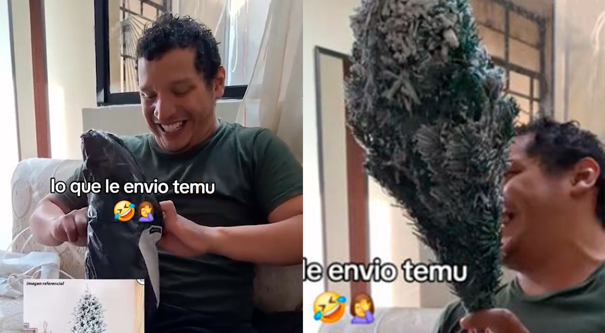 Video viral TikTok peruano pide árbol de Navidad por Temu y recibe un