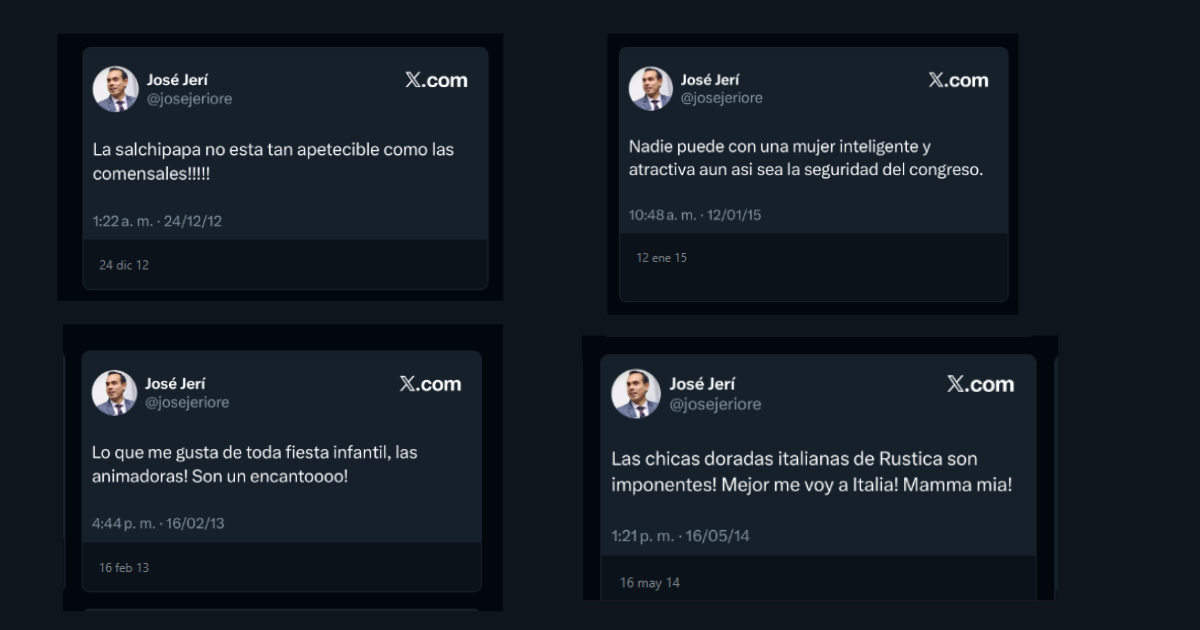 O passado de Jose J Jeray: ele ampliou os comentários sexistas nas redes sociais seguindo um conteúdo claro O passado de Jose J Jeray: ele ampliou os comentários sexistas nas redes sociais seguindo um conteúdo claro