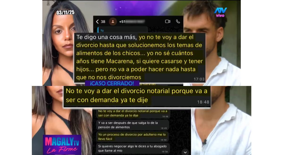 Johanna Cubillas ameaça Juan Ichazo para que ele não tenha filhos com Macarena Vélez antes do divórcio: “Vou levar você ao baile”