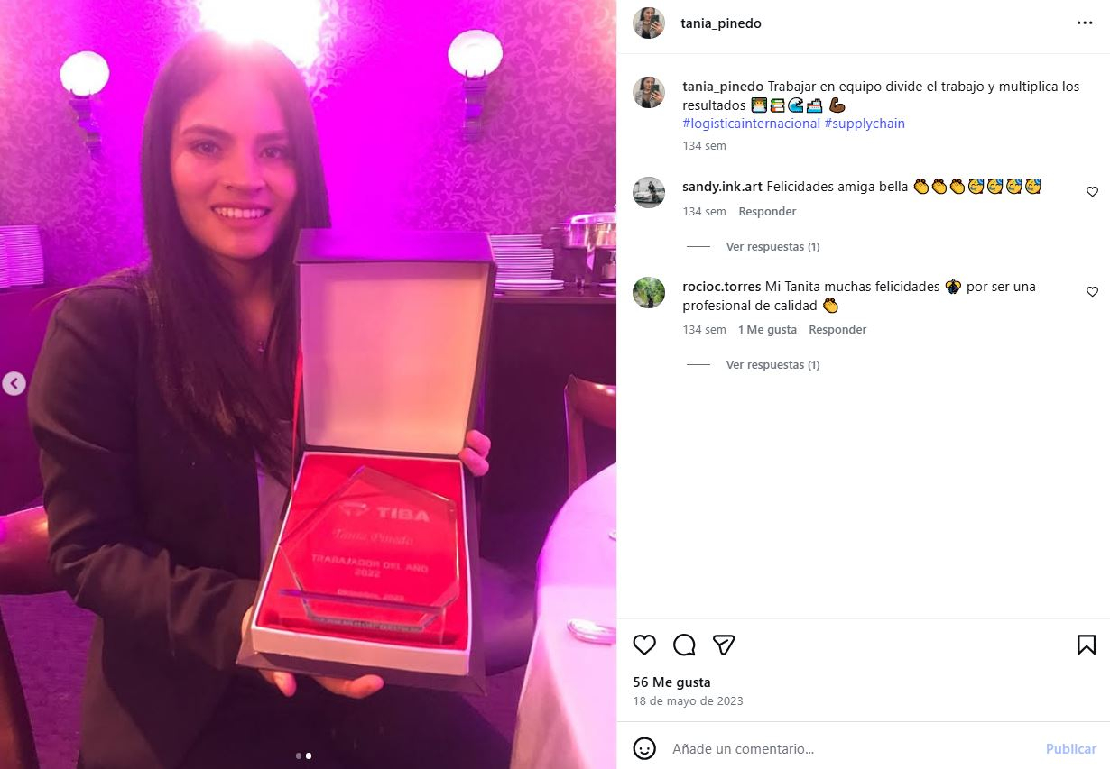 Namorada de Liz Padilla, Tania Pinedo.