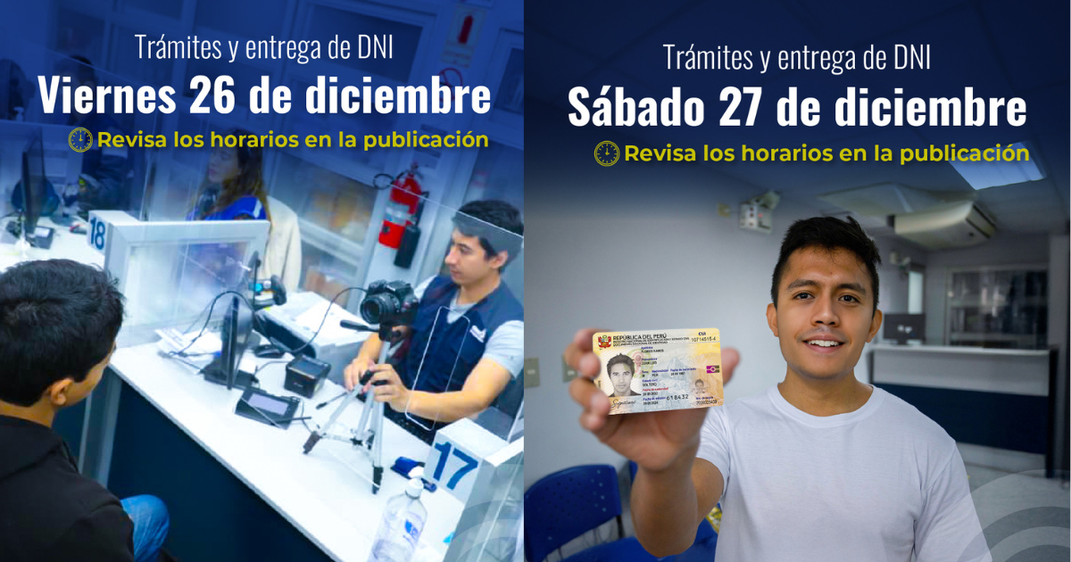 Precisa coletar sua identidade? Estas são as agências renic que atendem nestes dias 26 e 27 de dezembro