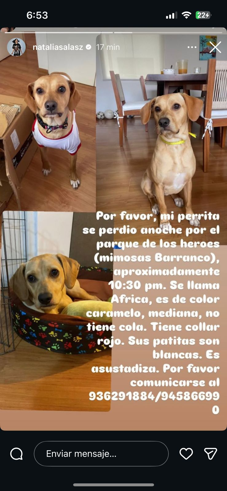 Natalia Salas se preocupa com um membro de sua família e pede ajuda online: “Por favor…”