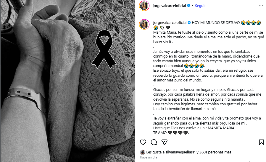 Famosa dançarina peruana anuncia morte da mãe pouco antes de 2026: “Hoje meu mundo parou”