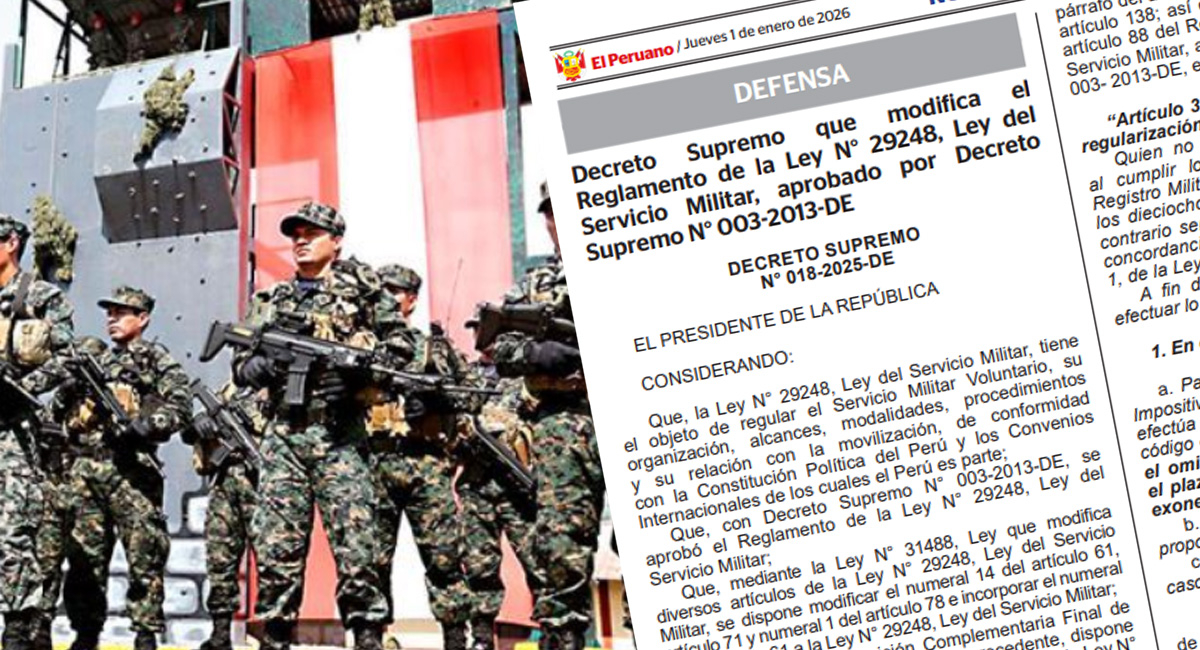 Registro Militar obligatorio: peruanos de18 a&ntilde;os multados con S/275 de no inscribirse, seg&uacute;n El Peruano