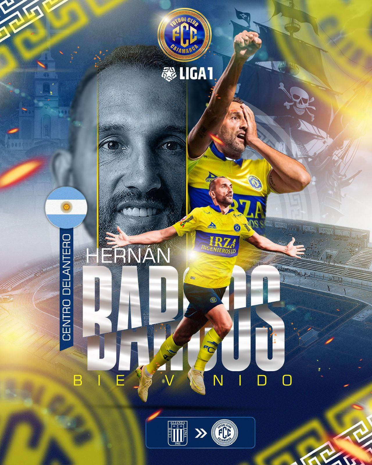 Ele acabou de ser promovido e puxou 5 caras que foram campeões com o Alianza Lima: um deles foi Hernan Barcos.