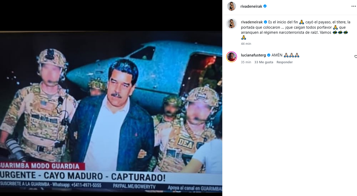 Após a captura de Nicolás Maduro, Corina Rivadeneira faz um apelo comovente: “Palhaço, boneco, caia…”