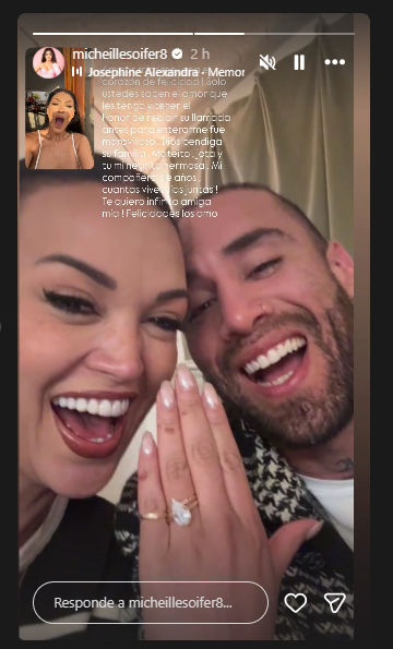 Michelle Soffer compartilha segredo inesperado após a proposta romântica de Jota Benza para Angie Arizaga