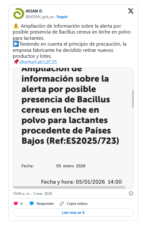 Emitem alerta sanitário para o leite em pó Nestlé para bebês devido à presença de bactérias perigosas