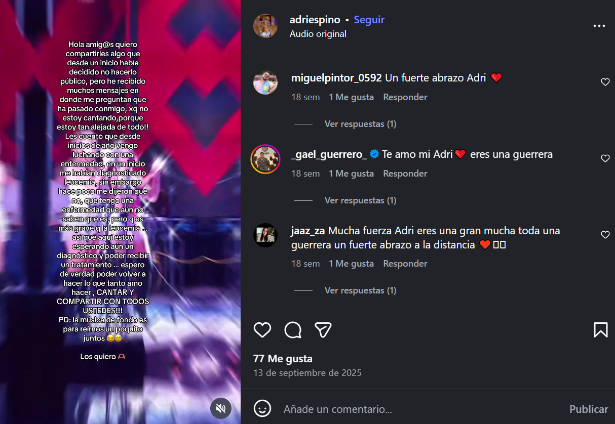     Morre Adriana Campo, cantora do famoso grupo Azabache, e ela dá última mensagem sobre sua doença 