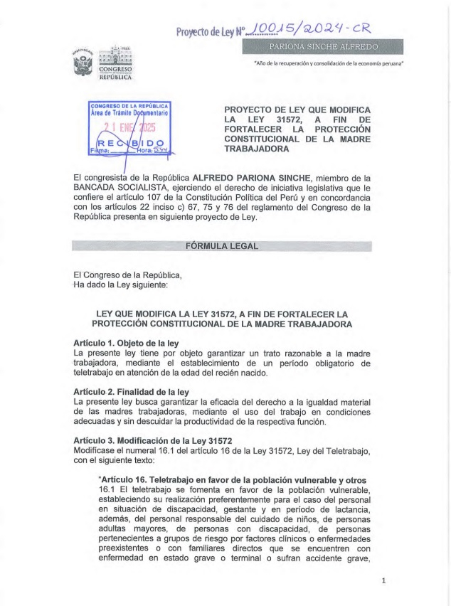 Mães e pais com filhos só podem candidatar-se ao teletrabalho nestas circunstâncias especiais, de acordo com diretivas do Congresso