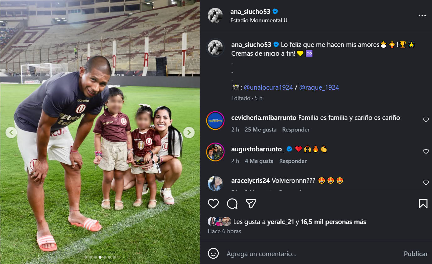 Ana Ciucho e Edison Flores ficam emocionados por aparecerem juntos na foto e ela deixa uma mensagem carinhosa: “Que bom vê-lo”.