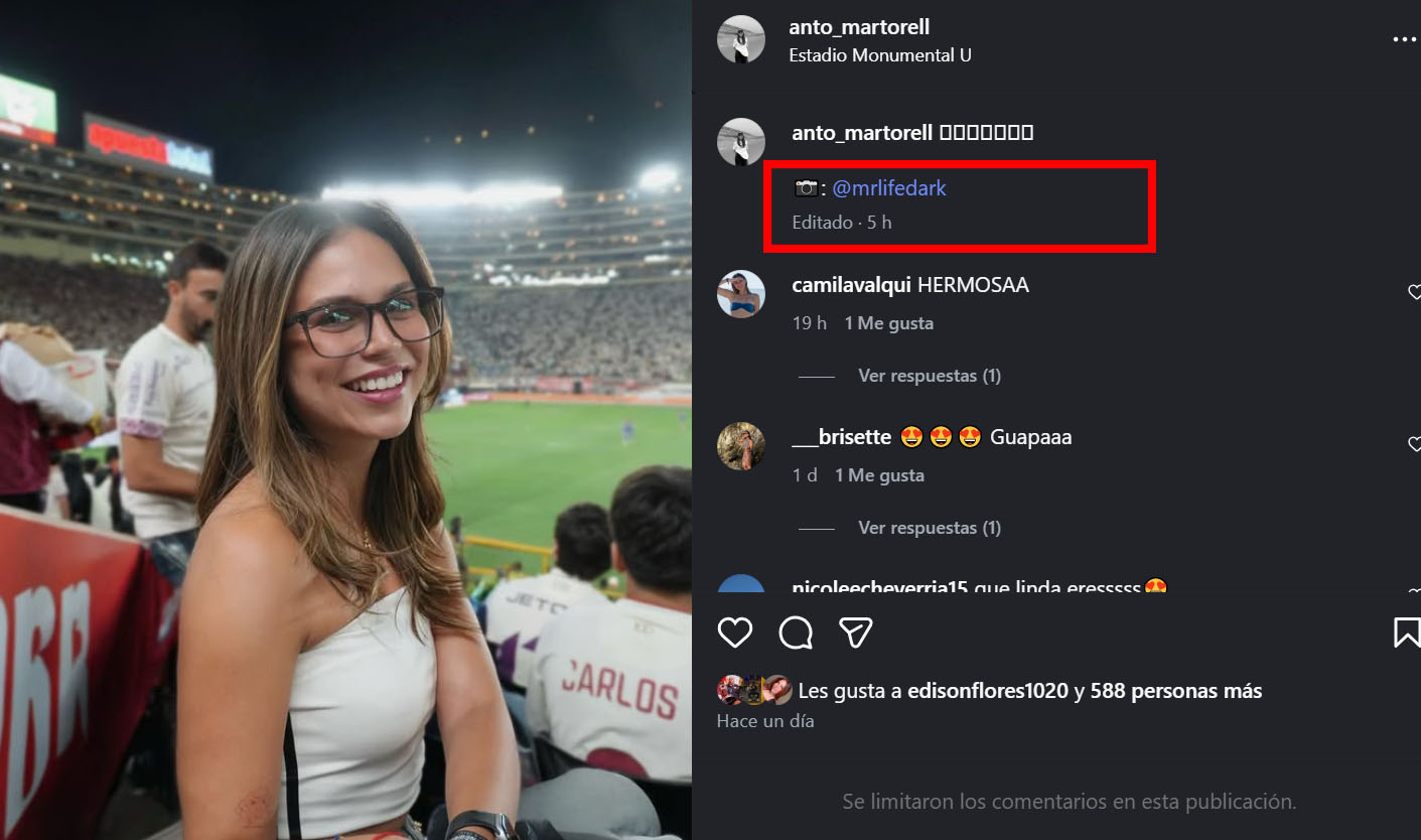 Addison Flores evita a funcionária Ana Sucho e tira foto da mulher que ela protegeu no local para convidados dos jogadores de futebol.