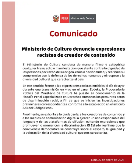 MINCUL transfere processo contra Paul Deportes para o Ministério Público por racismo por streamer em transmissão ao vivo