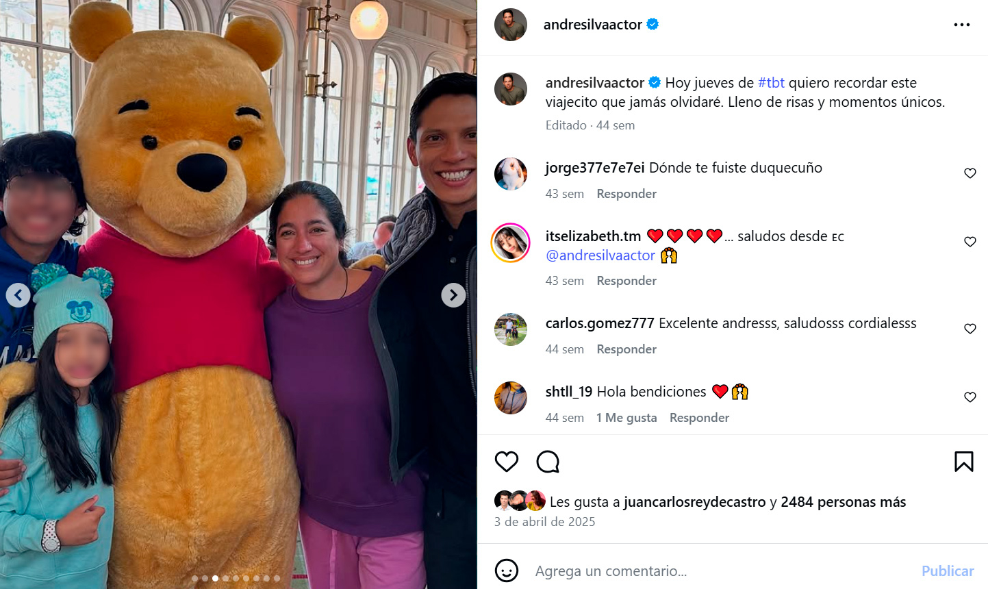 Andre Silva e a publicação final que dedicou à sua esposa Adriana Alvarez filha de Michel Alexandre