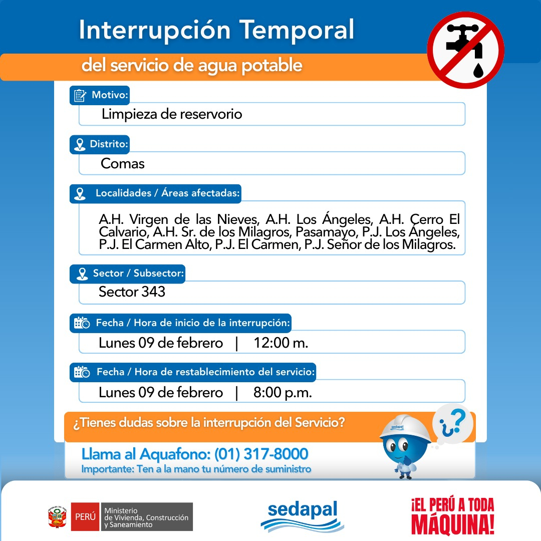 A água foi cortada em Komas.