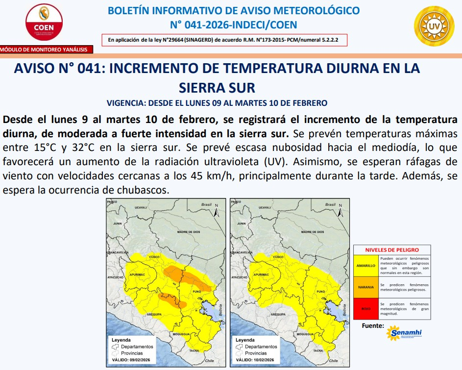 Um evento climático perigoso ativa um alerta laranja: verifique se sua área está na lista