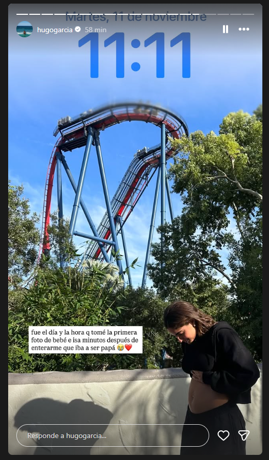 Hugo Garcia revela foto terna com Isabella Ladera, minutos depois de saber que vai ser pai: “Tirei a primeira…”