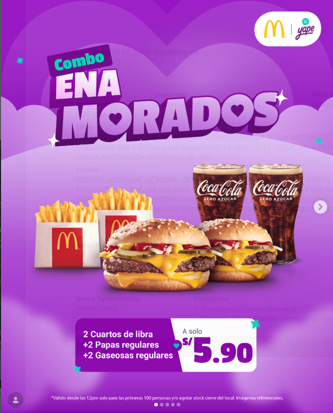 Sim, enlouquecendo no Dia dos Namorados, encerrando a mega promoção em S/5,90: “Surpresa”