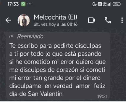 Depois de trocar Melcochita pelos EUA, Montserrat se arrepende e lhe envia uma mensagem inesperada: “Cometi um erro por causa do dinheiro”.