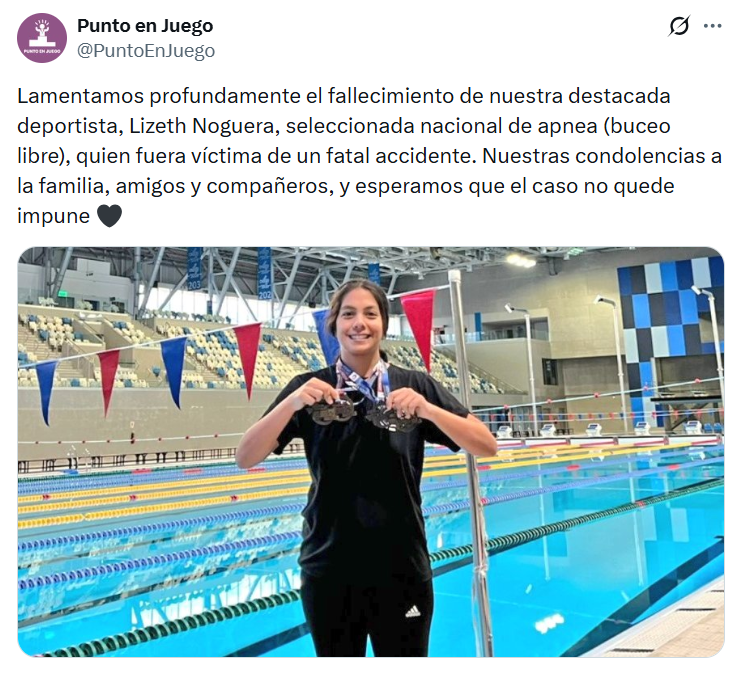 Uma jovem integrante da seleção nacional morreu após ser atropelada por um fugitivo de San Isidro: foi multicampeã em diversas modalidades.