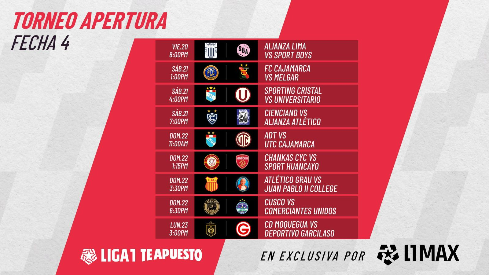 Alianza Lima x Sport Boys, Cristal x Universitario: Assim será o jogo da Data 4, confira os canais de transmissão
