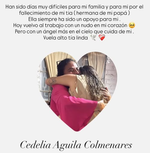 Leslie Aguila, de Corazon Serrano, sofre uma perda irreparável e compartilha a mensagem: “Um nó no meu coração”.