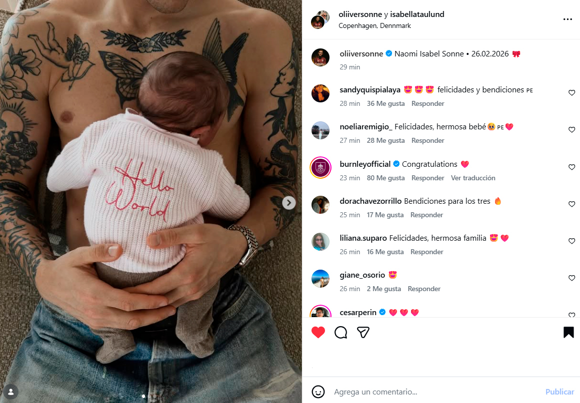 Oliver Sohn fica emocionado ao revelar que já é pai e revela o nome de sua primeira filha com Isabella Tolund