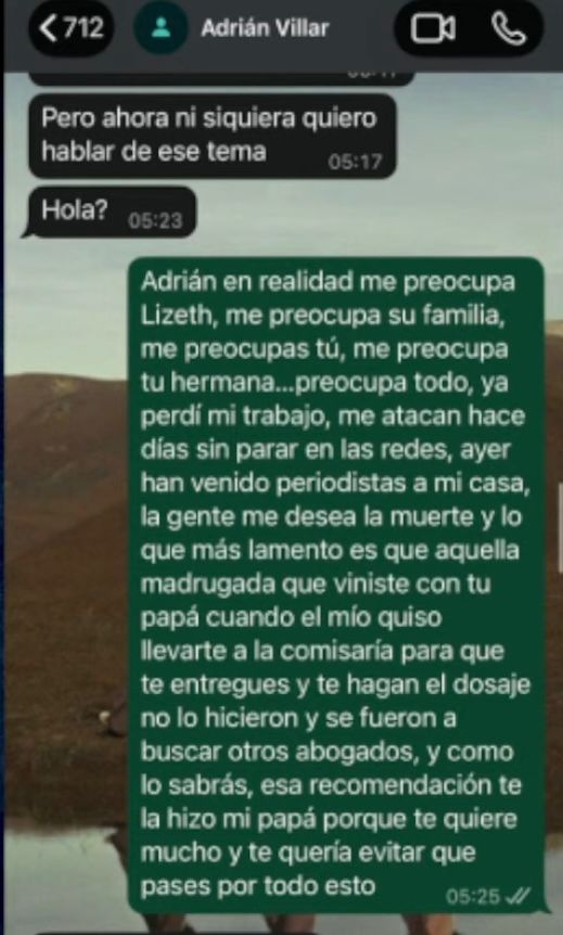 Adrien Villar ataca Francesca Montenegro no bate-papo por abandoná-lo no caso Lisette Marzano: “Você disse isso…”