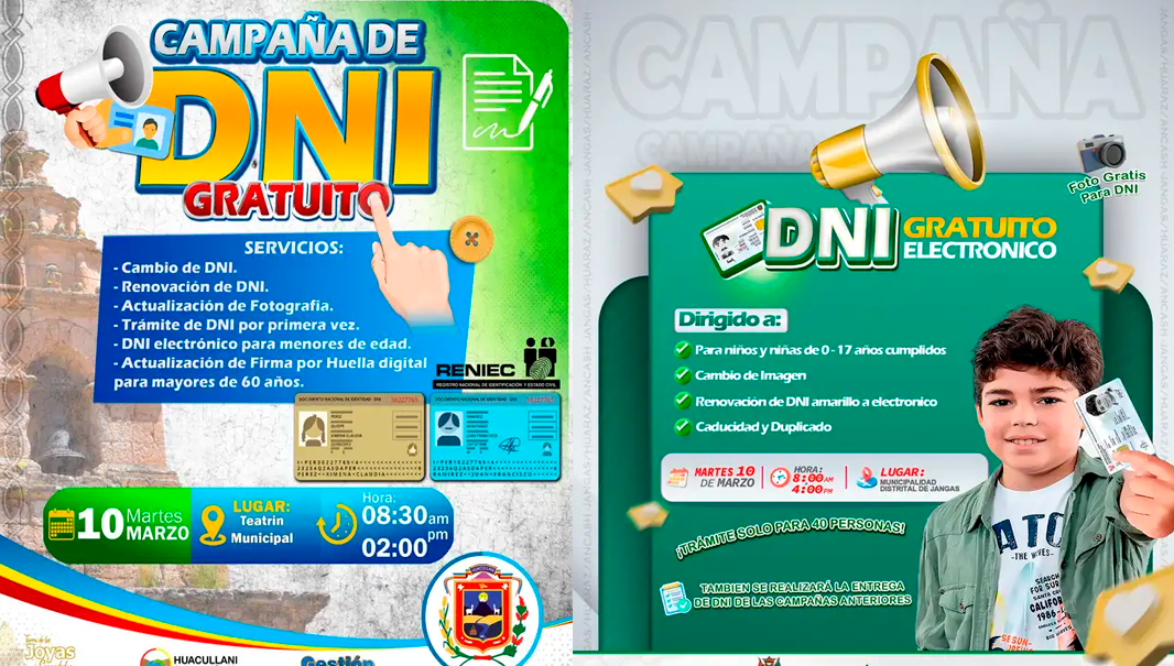 Campanha de identificação eletrônica gratuita em 10 de março.