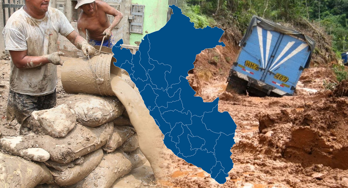 &iexcl;Alerta roja en Per&uacute;! INDECI advierte activaci&oacute;n de quebradas y huaicos: 17 provincias en emergencia