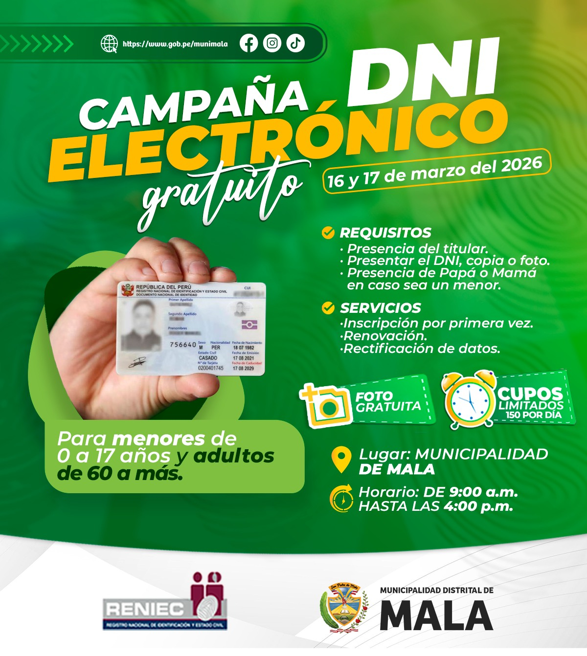 Identificação Eletrônica Gratuita no Shopping nos dias 16 e 17 de março.