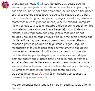 Brenda Carvalho, incapaz de lidar com a morte de uma jovem bailarina de apenas 21 anos, faz uma confissão comovente: “É difícil para mim