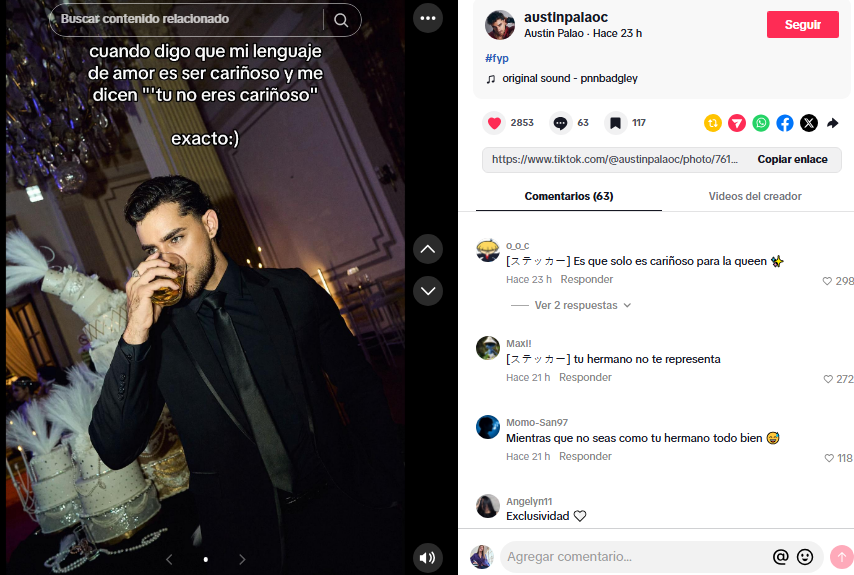 Austin Palao e depois de Ambay uma mensagem forte de seu irmão, Said Palao, pode ter levado ao seu divórcio: “Você não é…”