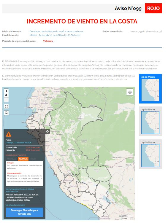 Confirmado | Um fenômeno perigoso deve atingir a costa do Peru em 22 de março: os militares estão em alerta vermelho
