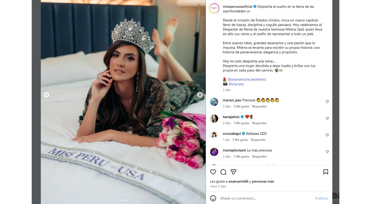 A neta de Mario Vargas Llosa perde a coroa depois que seu próprio primo tira dela o título de Miss Peru EUA: Eles brigaram?